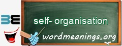 WordMeaning blackboard for self-organisation
